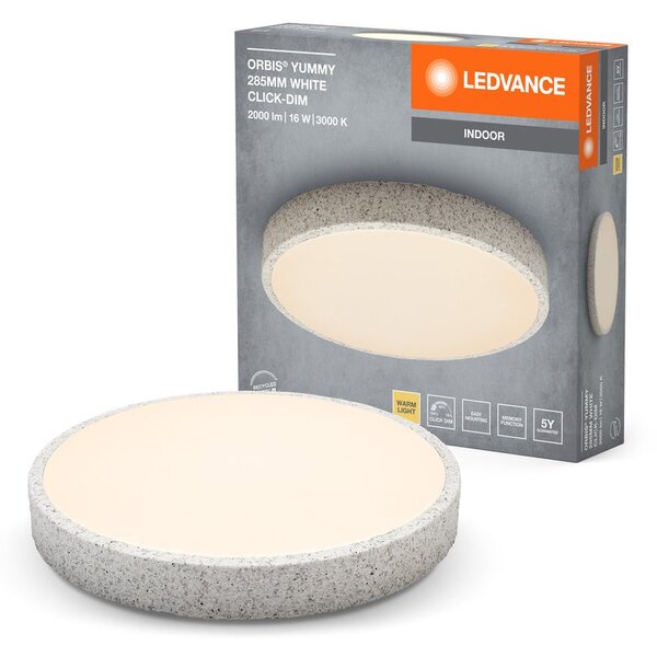 Bílé LED stropní svítidlo 285 mm ORBIS, teplá bílá