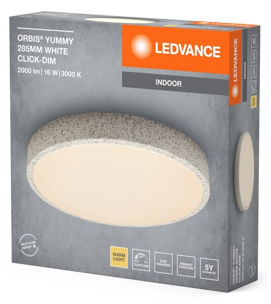 Bílé LED stropní svítidlo 285 mm ORBIS, teplá bílá