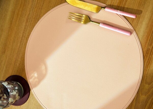 Calma House Prostírání Round Pink, Ø38 cm