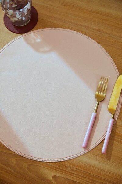 Calma House Prostírání Round Pink, Ø38 cm