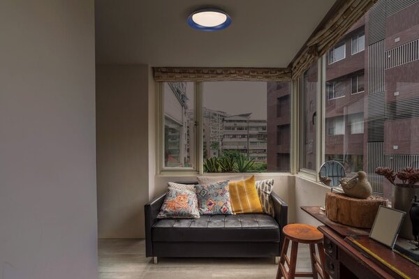 Černé LED stropní svítidlo 430 mm ORBIS, teplá bílá