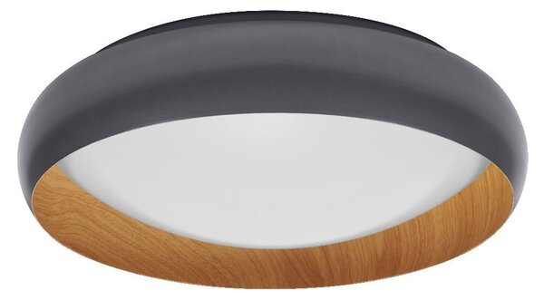 Šedé LED stropní svítidlo 430 mm LIVIA, teplá bílá