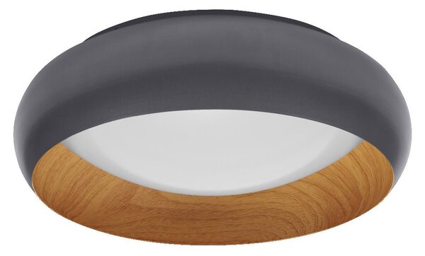 Šedé LED stropní svítidlo 300 mm LIVIA, teplá bílá