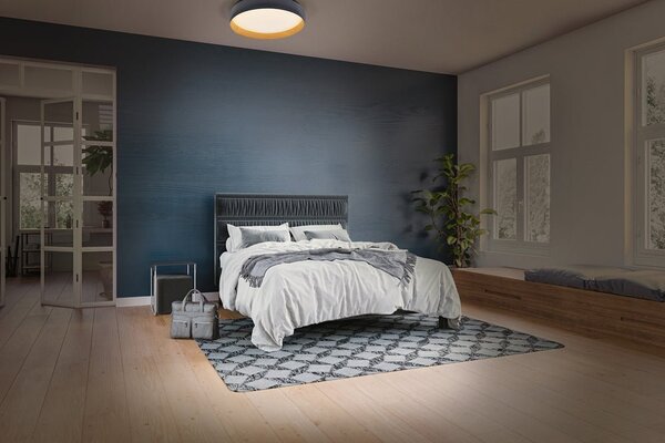Šedé LED stropní svítidlo 430 mm LIVIA, teplá bílá