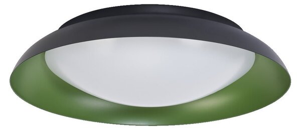 LED stropní svítidlo černá + zelená 430mm ORBIS, teplá bílá