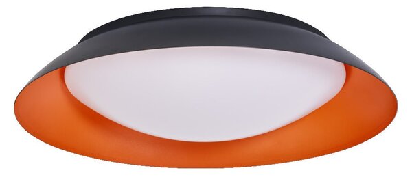 LED stropní svítidlo černá + oranžová 480mm ORBIS, teplá bílá