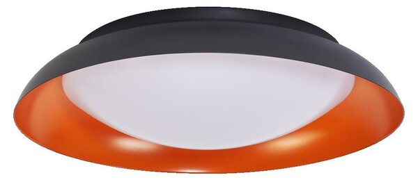 LED stropní svítidlo černá + oranžová 430mm ORBIS, teplá bílá