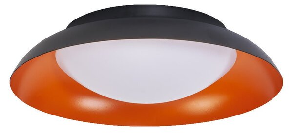 LED stropní svítidlo černá + oranžová 310mm ORBIS, teplá bílá
