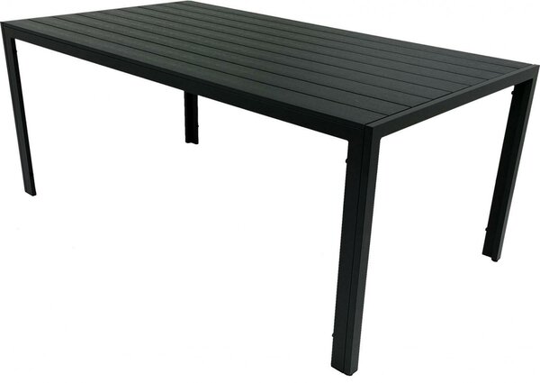 Kontrast Zahradní kovový stůl ALLEN 205 x 90 x 74 cm černý