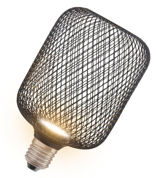 LED stropní svítidlo 3.5W E27 SQUARE BLACK, teplá bílá