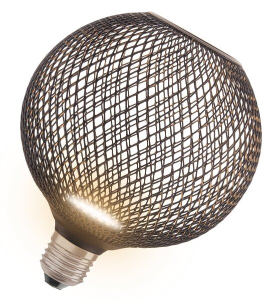 LED stropní svítidlo 3.5W E27 GLOBE BLACK, teplá bílá