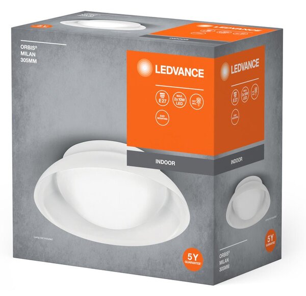 LED stropní svítidlo bílé E27 ORBIS MILAN 305mm