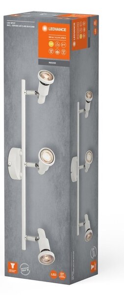 Bílé LED stropní svítidlo GU10 10,2 W SPOT, teplá bílá