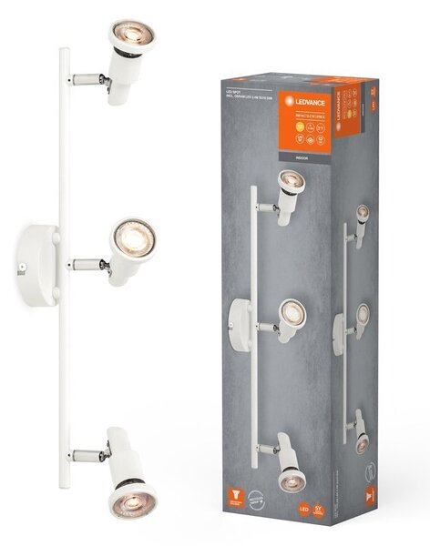 Bílé LED stropní svítidlo GU10 10,2 W SPOT, teplá bílá