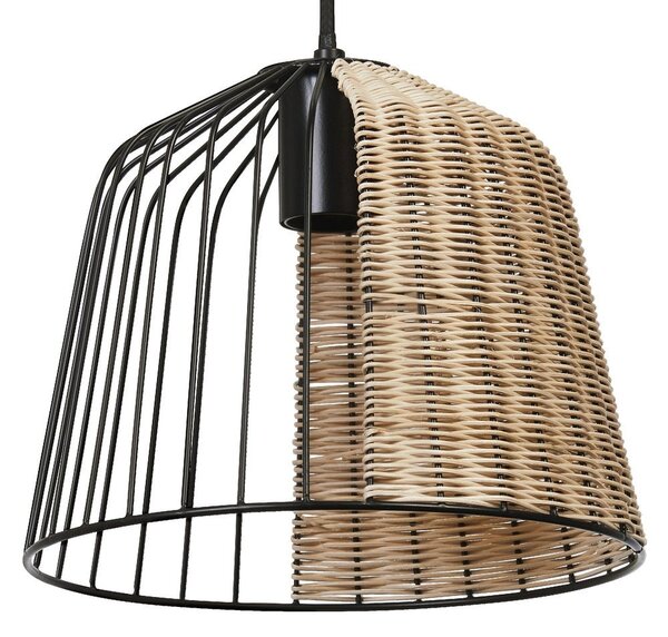 Ratanový lustr dekorativní E27 15 W CAGE BELL PENDANT
