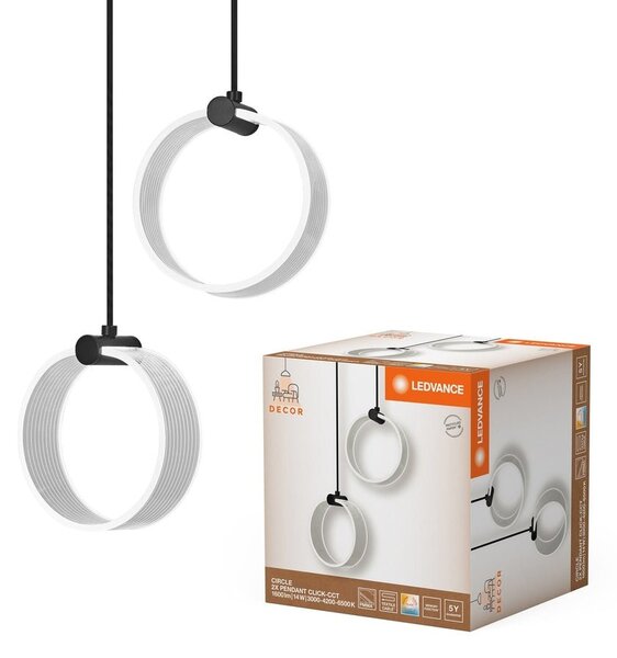 Kruhový lustr dekorativní 14 W PENDANT, laditelná bílá