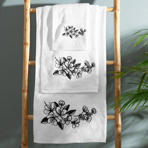 FROTÉ RUČNÍK SOFIE SADA 1KS 30X50 CM, 1KS 50X90 CM, 1KS 70X140 CM BÍLÁ