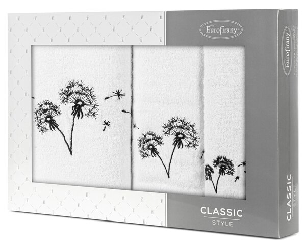 FROTÉ RUČNÍK MOLI3 SADA 1KS 30X50 CM, 1KS 50X90 CM, 1KS 70X140 CM BÍLÁ