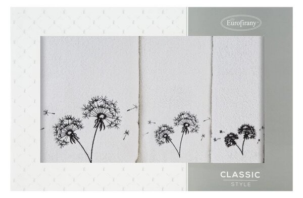 FROTÉ RUČNÍK MOLI3 SADA 1KS 30X50 CM, 1KS 50X90 CM, 1KS 70X140 CM BÍLÁ