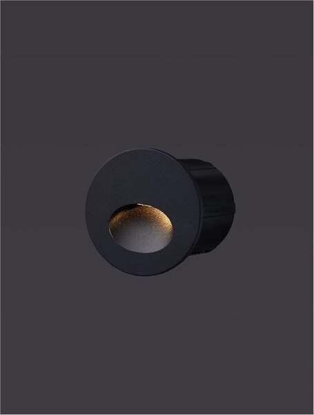 NV 9136187 Venkovní zapuštěné svítidlo do zdi CIRCE černý hliník LED 3W 220-240V 3000K IP54 - NOVA LUCE