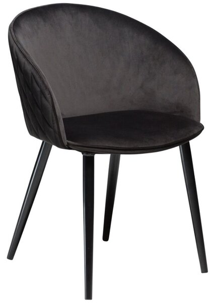 ​​​​​Dan-Form Černá sametová jídelní židle DAN-FORM Dual