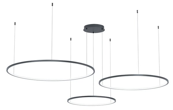 Závěsné LED svítidlo Saturno, 3x LED 100w, 4000k, b