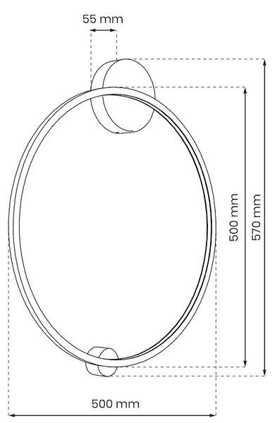 Nástěnné LED svítidlo Saturno2, 1x LED 25w, 4000k, g