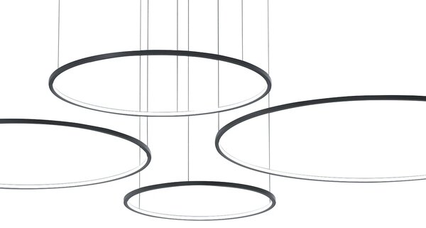 Závěsné LED svítidlo Saturno, 4x LED 120w, 4000k, b