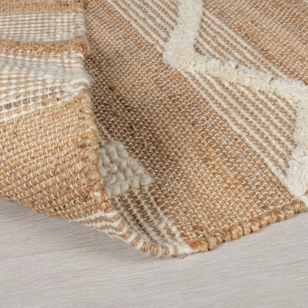 RUČNĚ TKANÝ KOBEREC, 170/120 cm krémová, přírodní barvy Flair Rugs - Online Only koberce & rohožky, Online Only