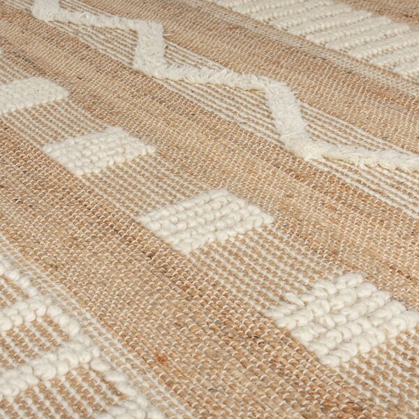 RUČNĚ TKANÝ KOBEREC, 170/120 cm krémová, přírodní barvy Flair Rugs - Online Only koberce & rohožky, Online Only