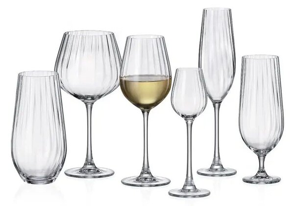 BOHEMIA COLUMBA OPTIC SKLENICE NA ŠAMPAŇSKÉ 260ML SADA 6KS