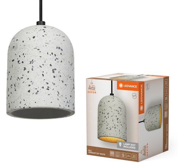 Bílý lustr dekorativní E27 15W PILL PENDANT