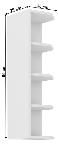 Horní kuchyňský regál Lesana 1 (bílá) 30 G-90 ZAK