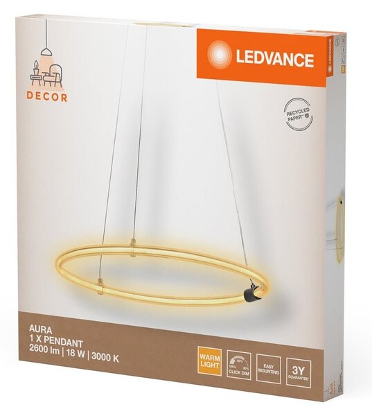 Designový lustr kruhový 18W AUTRA PENDANT, teplá bílá