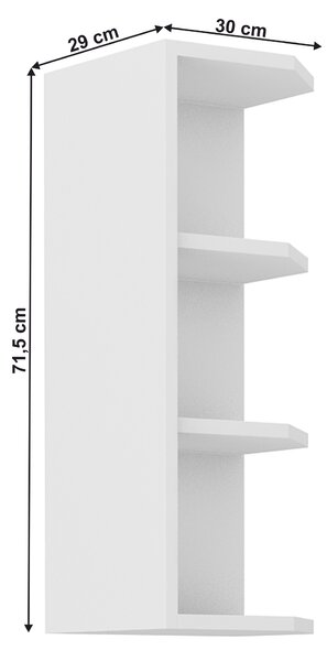 Horní kuchyňský regál Lesana 1 (bílá) 30 G-72 ZAK BB