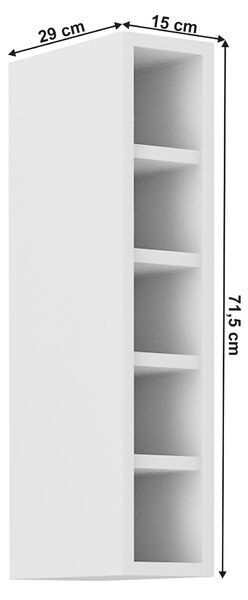 Horní kuchyňský regál Lesana 1 (bílá) 15 G-72 OTW