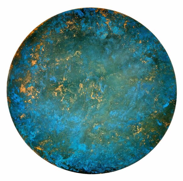 Stolní deska Ocean4 kruh 49cm oxidovaná měď