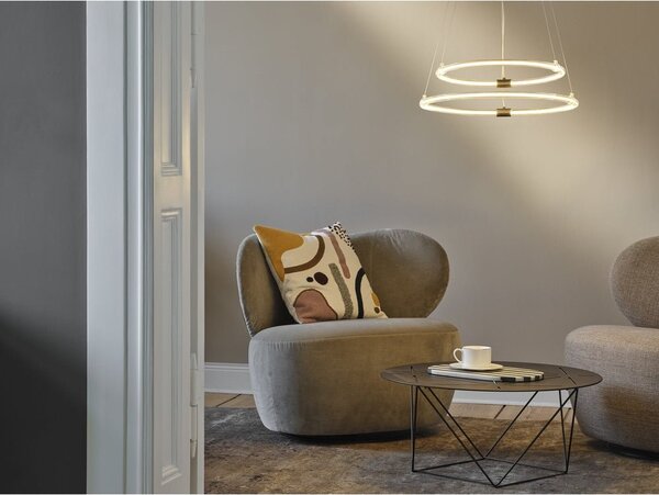 Designový lustr kruhový 2 x 21W AUTRA PENDANT, teplá bílá