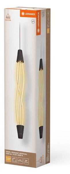 Designový lustr 18W SWIRL PENDANT VERTICAL, teplá bílá