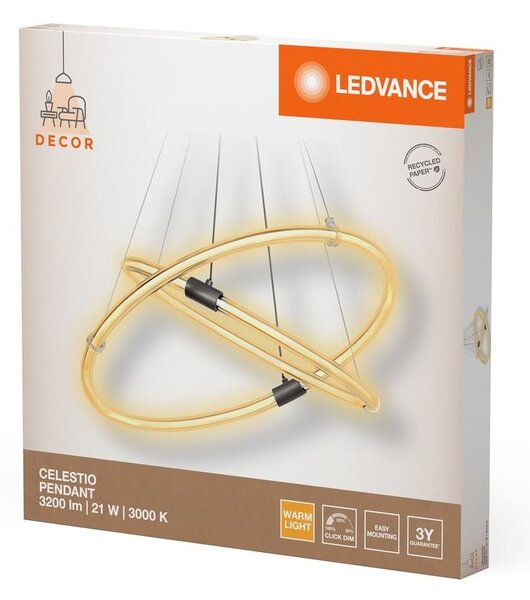 Designový lustr kruhový 21W CELESTIO PENDANT, teplá bílá