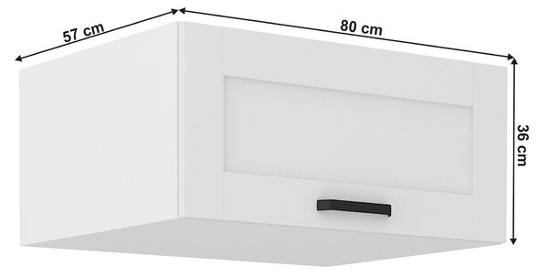 Horní skříňka Lesana 1 (bílá) 80 NAGU-36 1F 