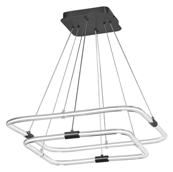 Designový lustr čtvercový 23W 2x TETRAGON, teplá bílá