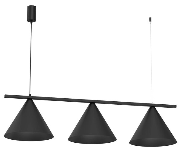 Závěsné svítidlo Capital, 3x černé kovové stínítko, (fi 30cm), b