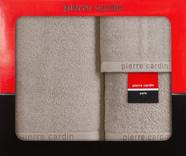 FROTÉ RUČNÍK PIERRE CARDIN EVI SADA 30X50 CM, 50X90 CM, 70X140 CM TMAVĚBÉŽOVÁ