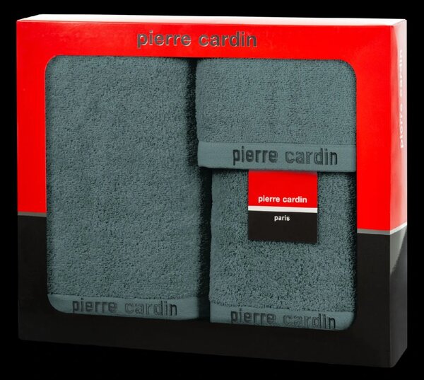 FROTÉ RUČNÍK PIERRE CARDIN EVI SADA 30X50 CM, 50X90 CM, 70X140 CM TMAVĚMĚTOVÁ