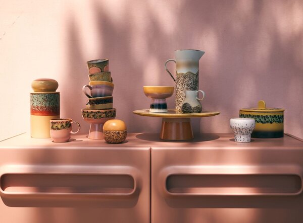 Set 4ks hrnek Coffee 70s Lush - 10*7*8cm / 250 ml - HKLIVING