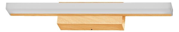 Koupelnové dřevěné nástěnné světlo 400 mm ORBIS, laditelná bílá