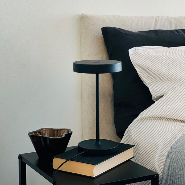Stolní lampa Dyberg Larsen, Starlight, stmívatelné, Černá, Obývací pokoj, Kov, Design