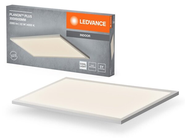 Tenký přisazený panel PLANON PLUS 300x600 22W, studená bílá