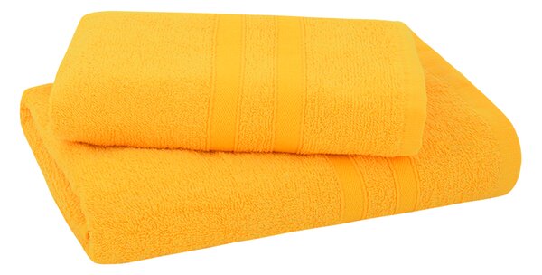 Set ručníku a osušky PRINTA oranžový